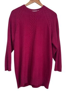 Vintage Club Classic By Price Club Pink Angora Lambswool Blend Sweater Padded L
